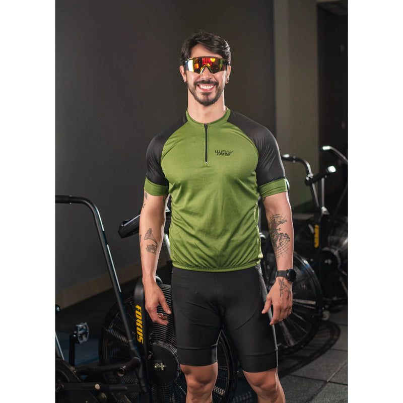 Conjunto PedalTech Camisa e Bermuda C/Forro de Espuma - Masculino